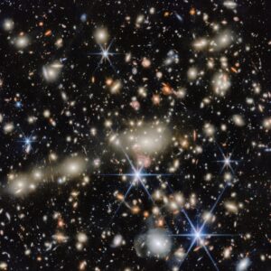 Space telescope image of hundreds of galaxies